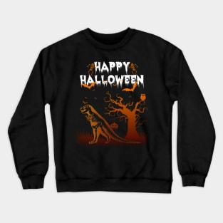 Funny Happy Halloween T Rex Shirt perfect gift Crewneck Sweatshirt